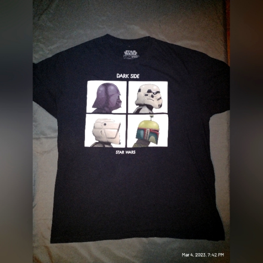 Star Wars Darth Vader Men's  Black T-Shirt Size Large Tee shirt dark side